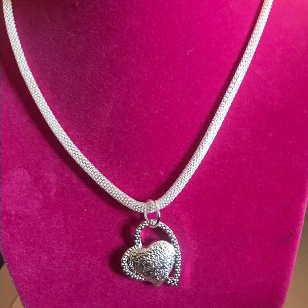 Sterling Silver Heart Pendant Necklace